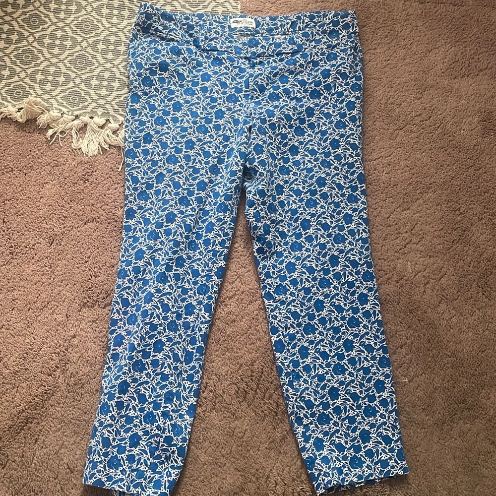 Old Navy Blue and White Cropped Pants